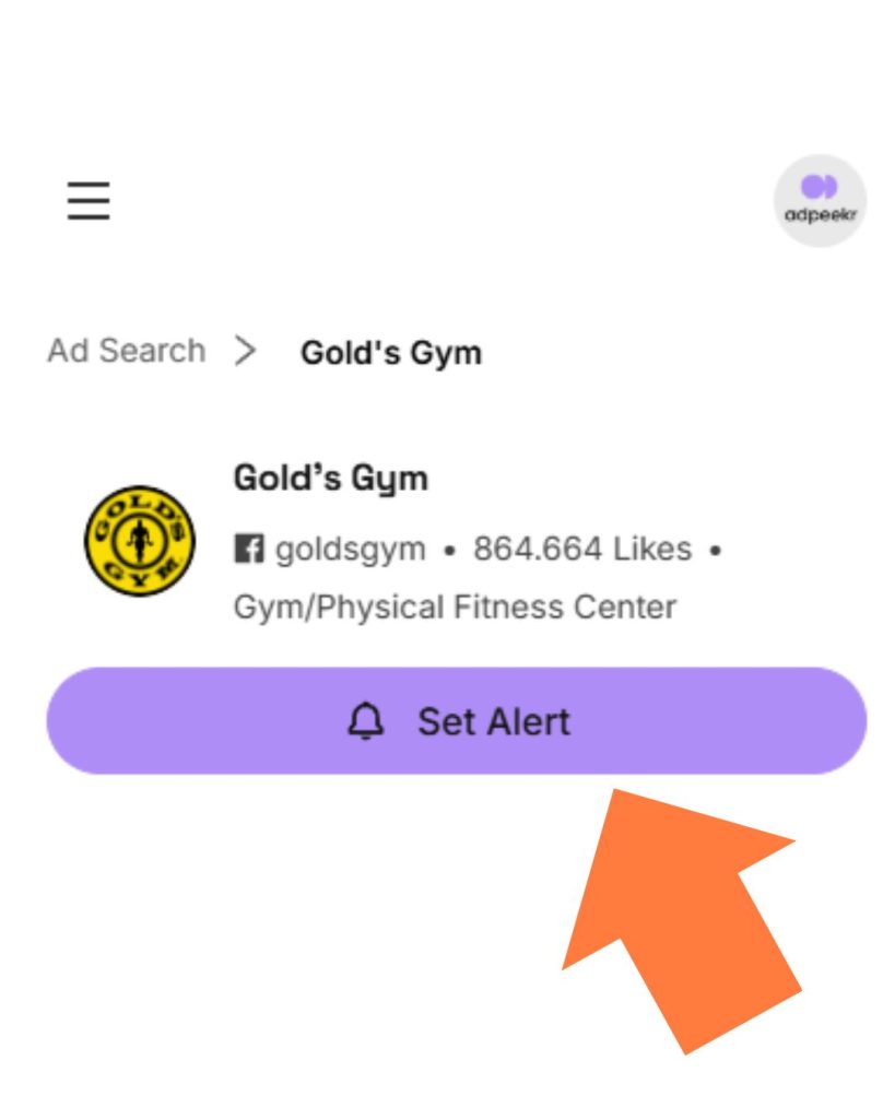AdPeekr ad alert gym